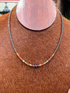 Helen 3mm Navajo Necklace With Spiny Beads - 16"