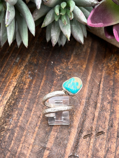 Silva Sterling Wrap Ring With Turquoise Stone