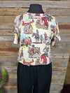 Vintage Western Toss Print T-shirt