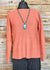 Compass Side Split Sweater - Rust