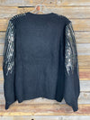 Camden Dripping Sequins Sweater - Black