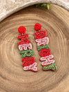 Merry Bright Beaded Earrings