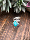 Silva Sterling Wrap Ring With Turquoise Stone