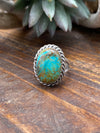 Ava Sterling Roped Oval Turquoise Ring