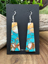 Ameillia Sterling Orange Dream Slab Earrings