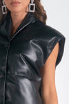 Lulled Vegan Leather Puff Vest