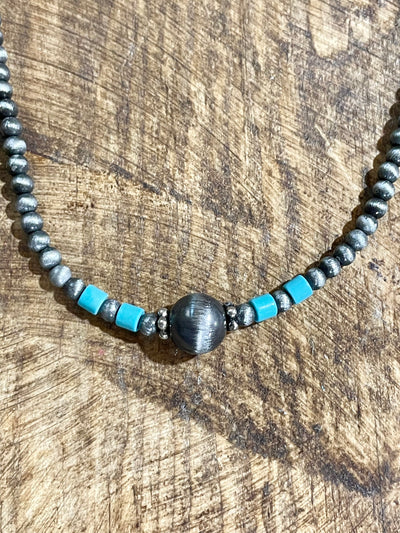 Stila Navajo Turquoise Navajo Necklace - 16"