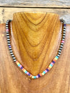 Fun Times Navajo & Multi Cubic Bead Necklace - 16"