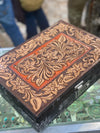 Tooled Leather and Hair on Hide Jewelry Box