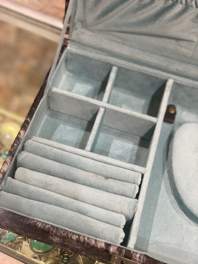 Tooled Leather and Hair on Hide Jewelry Box