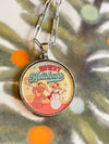 Howdy Holiday Flat Bubble Charm Necklace - 18"