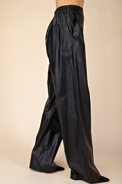 Abundance High Waist Wide Leg Pant - Black