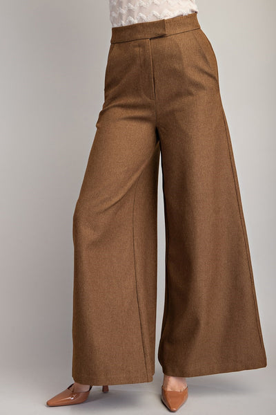 Calaveras High Waist Wide Leg Pant - Mocha