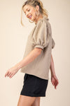 Katie V-Neck Puff Sleeve Top