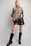 El Dorado Mock Neck Snake Print Top