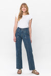 Elastic Vintage Straight Jean