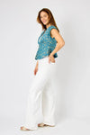 Gloria Wide Leg White Denim