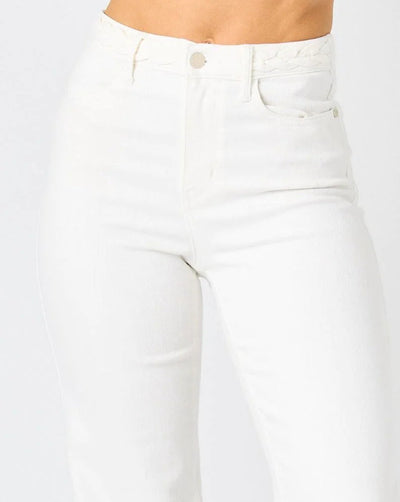 Gloria Wide Leg White Denim