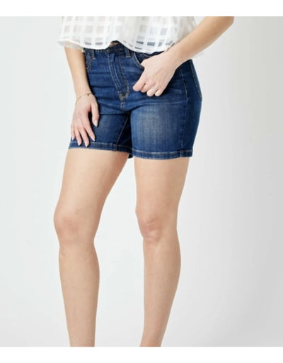 Judy Blue Mid RIse Elastic Waist Shorts