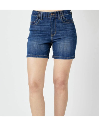 Judy Blue Mid RIse Elastic Waist Shorts