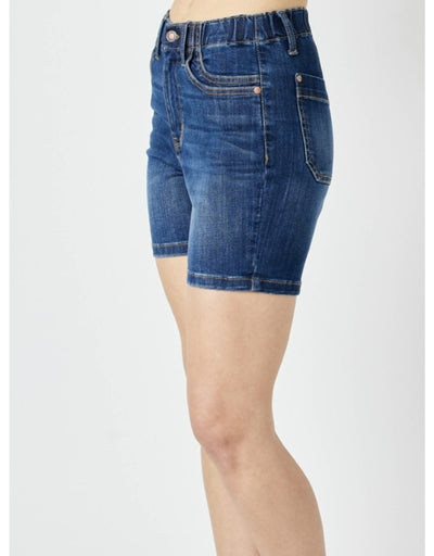 Judy Blue Mid RIse Elastic Waist Shorts