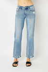 Judy Blue Mid Rise Straight Fit Denim Jean