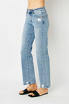 Judy Blue Mid Rise Straight Fit Denim Jean