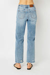 Judy Blue Mid Rise Straight Fit Denim Jean