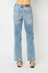 Judy Blue Mid Rise Straight Fit Denim Jean