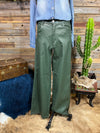 Olive Stretchy Wide Leg Jean