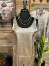 Rodanthe Metallic Tank Top