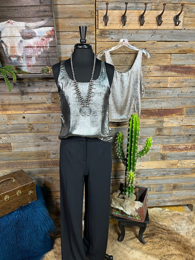 Rodanthe Metallic Tank Top