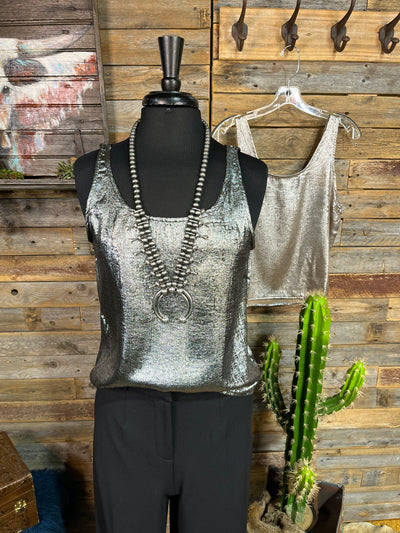 Rodanthe Metallic Tank Top