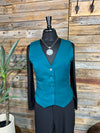 Mazey Solid Woven Button Vest