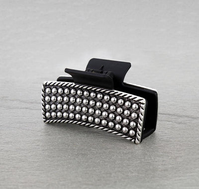 Silver Studded Hair Claw Clip