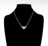 Atlas Fashion Tooled Triangle Necklace - 16"