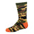 Youth Camouflage Orange Heel Sock