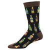 99 Bottles Graphic Bamboo Crew Socks - Black