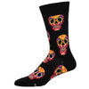 Men’s Dia De Los Muertos Skull Socks - Black