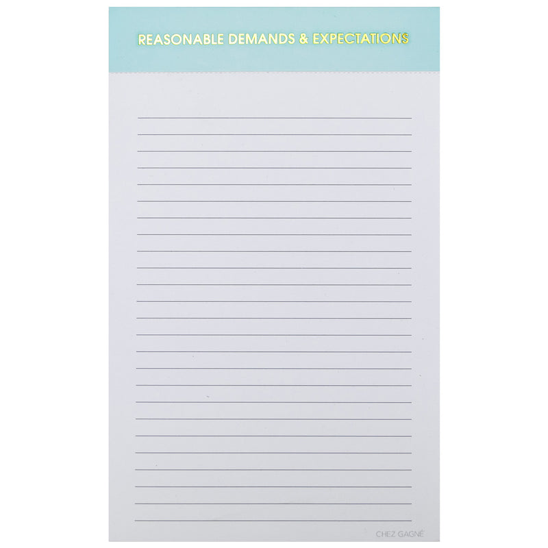 Resonable Demands & Expectations Notepad