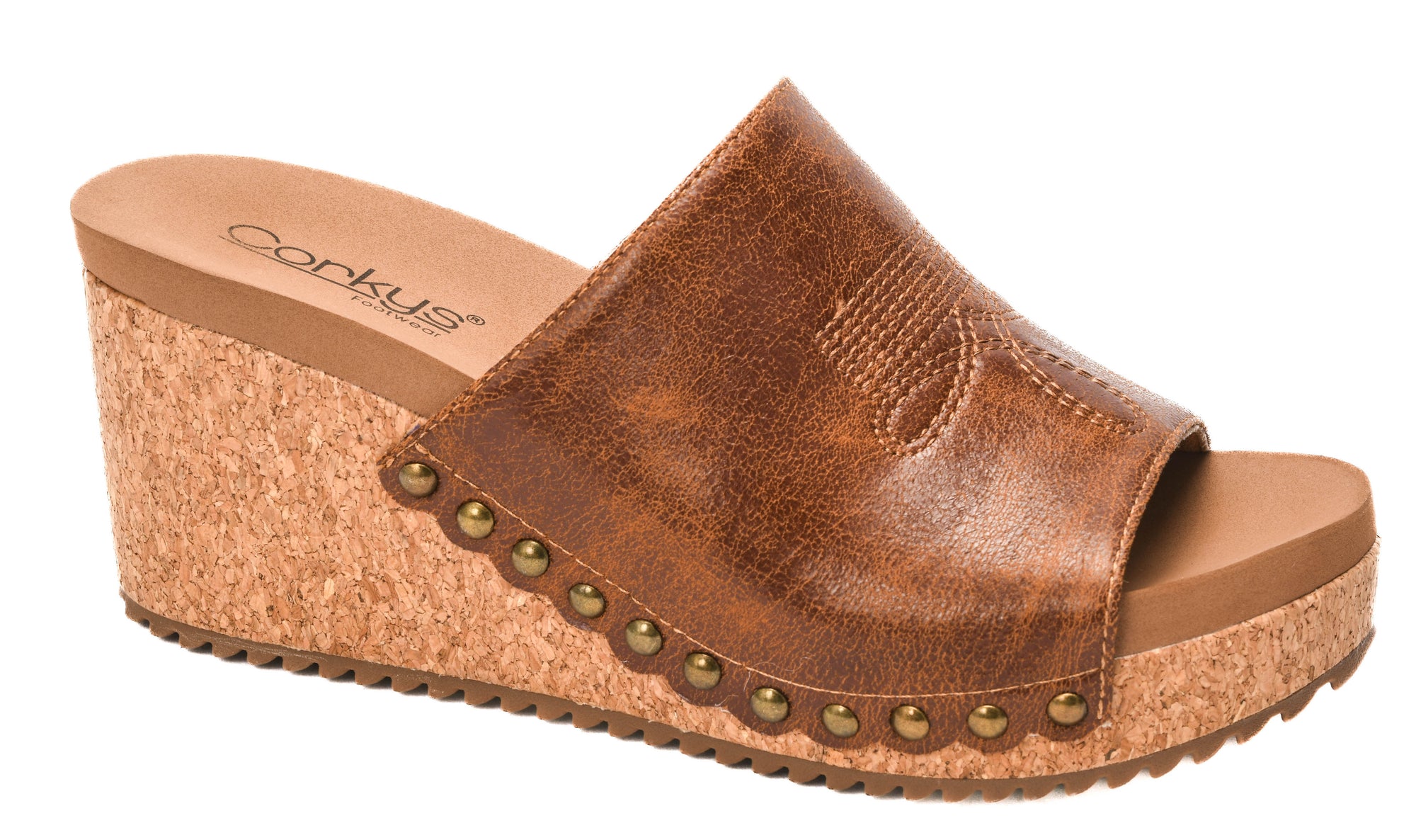 Saddle Up Slip On Wedge - Saddle