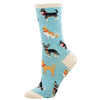 Doggy Style Blue Heather Women's Socks