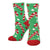 Fuzzy Candy Cane Socks - Green