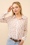 Dally Chiffon Western Print Blouse