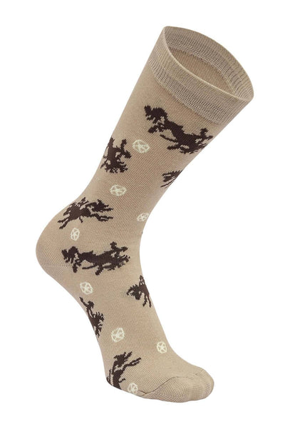 Lila Bucking Horses Socks
