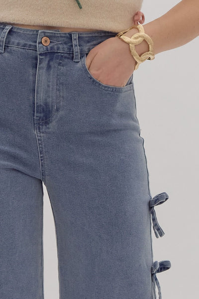 Cropped Mid-Rise with Bow Detail