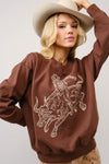 Bull Rider Embordered Sweatshirt