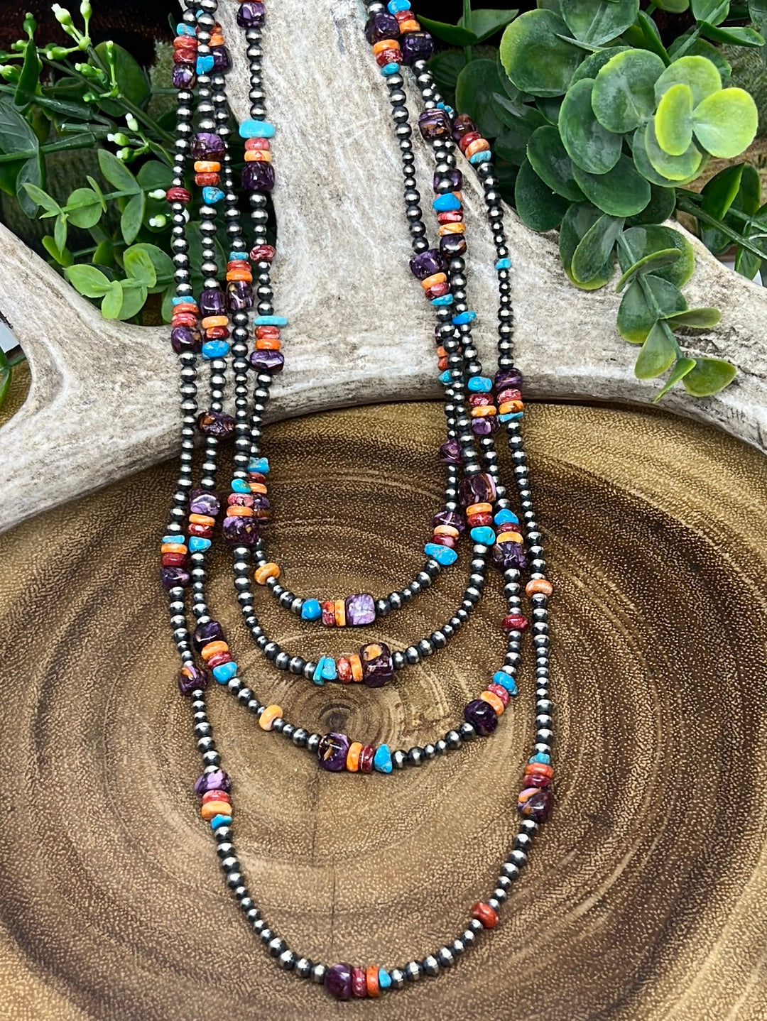 6mm Traditional Turquoise Bead Necklace