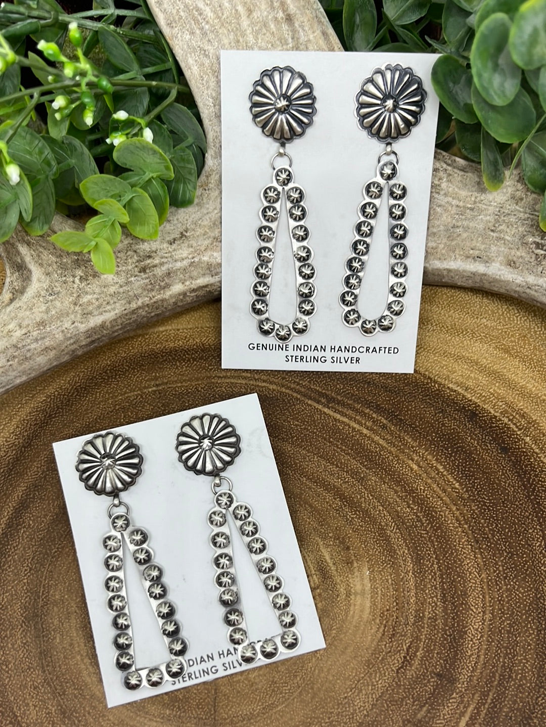 Dawn Sterling Conch Triangle Earrings