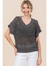 Kia Twinkle Crochet V-Neck Top